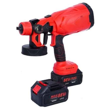 Radha 21V MAX cordless spray gun for paint with batteries charger and safety accessories